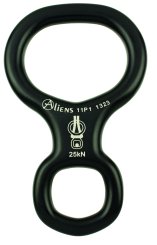 Abseilachter Aliens Small schwarz