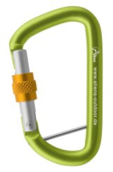 Accessory D Screw (12 kN) - Zubehörkarabiner grün | Screw-Lock