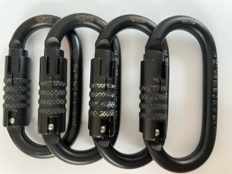 B-Ware Oval Steel - Stahlkarabiner Trilock 