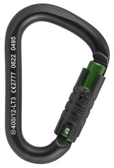 HMS Classic Trilock (Linkshänder-Version) - Alukarabiner schwarz