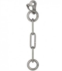 C-Umlenker + Kette Fixe1 Stainless Steel - Bohrhakenlasche / Umlenkeinrichtung aus 316L Edelstahl 