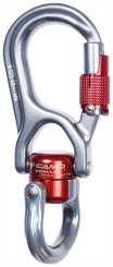 Enigma 3Lock - Karabiner mit aufschraubbarem Wirbel silber