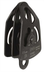 Small Double Pulley RP061 - Umlenkrolle mit Lasche (UK) Kugellager | Aluminium (schwarz)