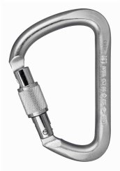 Stahlkarabiner D - Karabiner Screw-Lock | silber
