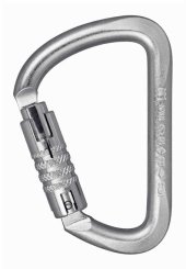 Stahlkarabiner D - Karabiner Tri-Lock | silber