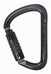 Stahlkarabiner D - Karabiner Tri-Lock | schwarz