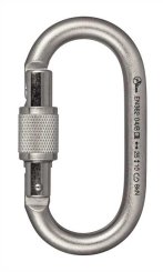 Total Oval - Stahlkarabiner Screw-Lock | silber