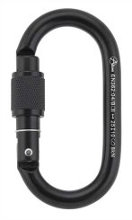 Total Oval - Stahlkarabiner Screw-Lock | schwarz