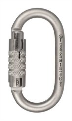 Total Oval - Stahlkarabiner Tri-Lock | silber