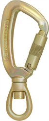 KH260 Twister Karabiner - Stahlkarabiner mit Wirbel (UK) Screw-Lock | ohne Fallindikator