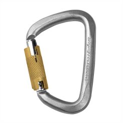 D Steel Connector - Stahlkarabiner Tri-Lock | silber