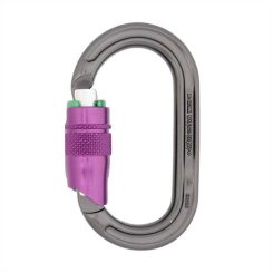 Ultra O - Alukarabiner Durolock | titanium/purple