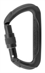 D Connector - Alukarabiner Screw-Lock | schwarz