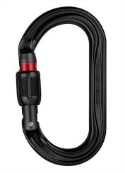 OK - Alukarabiner Screw-Lock | schwarz