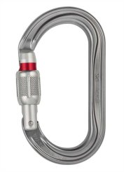 OK - Alukarabiner Screw-Lock | grau