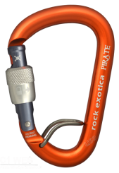Pirate - Alukarabiner orange | WireEye Screw-Lock