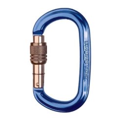 Oval Ozone - Karabiner Screw-Lock | blau