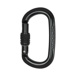 Oval Ozone - Karabiner Screw-Lock | schwarz