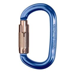 Oval Ozone - Karabiner Tri-Lock | blau