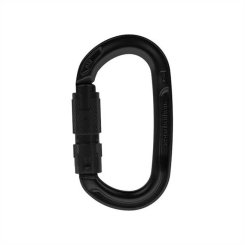 OXY (Oval Aluminium) - Karabiner Tri-Lock | schwarz