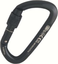 Guide Screw Sleeve - Alukarabiner schwarz eloxiert