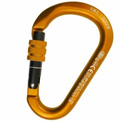 HMS Classic - Alukarabiner orange/grau | Screw-Lock