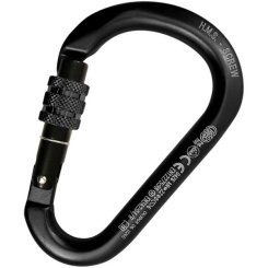 HMS Classic - Alukarabiner schwarz eloxiert | Screw-Lock