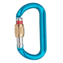 OVALO GI Schraubverschluss - Aluminiumkarabiner blau