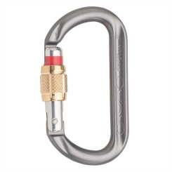 OVALO GI Schraubverschluss - Aluminiumkarabiner grau