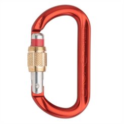 OVALO GI Schraubverschluss - Aluminiumkarabiner rot
