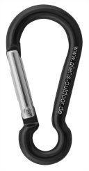 Mini 5 Zubehörkarabiner - Materialkarabiner schwarz/blank