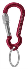 Mini Ring Screw - Materialkarabiner rot