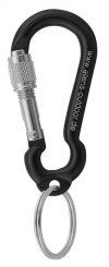 Mini Ring Screw - Materialkarabiner schwarz/blank
