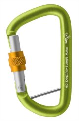 Accessory D Screw (12 kN) - Zubehörkarabiner grün | Screw-Lock