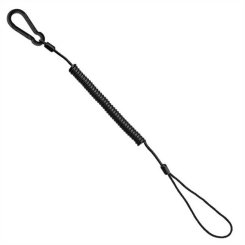 Spiralkabel 4mm (Materialkarabiner & Schlaufe) - Materialsicherung 