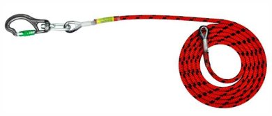 Super Flex Sidewinder 12,7 mm - Stahlhalteseil/Verbindungsmittel rot/schwarz | 3 Meter