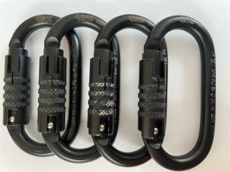 B-Ware Oval Steel - Stahlkarabiner Trilock 