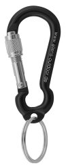 Mini Ring Screw - Materialkarabiner schwarz/blank