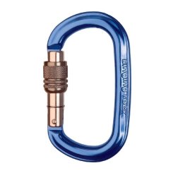Oval Ozone - Karabiner Screw-Lock | blau