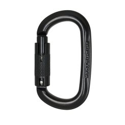 Oval Ozone - Karabiner Tri-Lock | schwarz