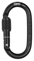 Oval Steel - Stahlkarabiner Screw-Lock | schwarz