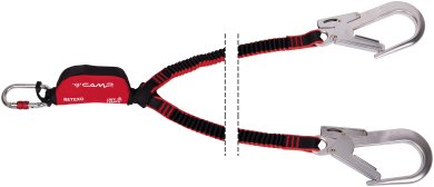 Retexo Rewind Double (0981E + 0984, 95-135 cm) - doppeltes Verbindungsmittel mit Falldämpfer 