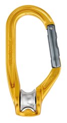 Rollclip A - Alukarabiner mit Seilrolle gerade