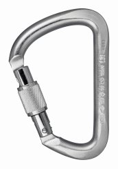 Stahlkarabiner D - Karabiner Screw-Lock | silber