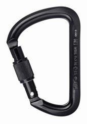 Stahlkarabiner D - Karabiner Screw-Lock | schwarz