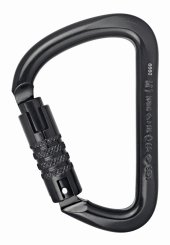 Stahlkarabiner D - Karabiner Tri-Lock | schwarz