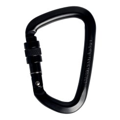 D Steel Connector - Stahlkarabiner Screw-Lock | schwarz