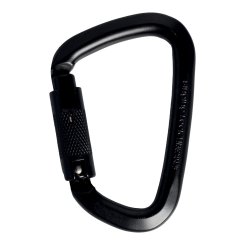 D Steel Connector - Stahlkarabiner Tri-Lock | schwarz