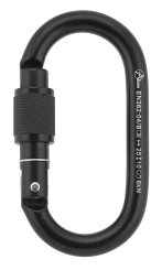Total Oval - Stahlkarabiner Screw-Lock | schwarz