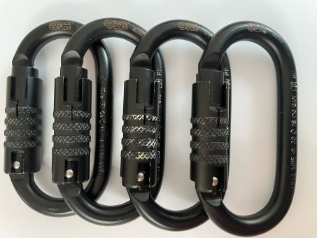 B-Ware Oval Steel - Stahlkarabiner Trilock 